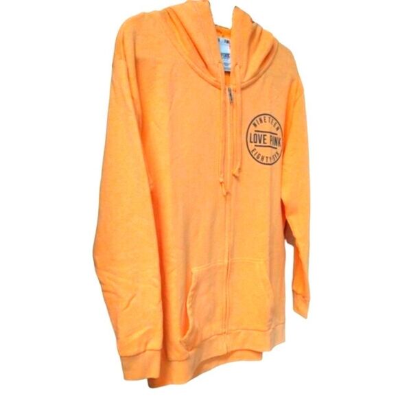 NEW VS PINK Women's Apricot  Oversized  Sweatshirt Jacket. - Picture 7 of 11